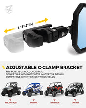 Load image into Gallery viewer, UTV Side Mirrors with Adjustable Bracket