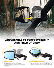 Load image into Gallery viewer, UTV Side Mirrors with LED Spotlights & Puddle Lights