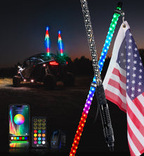 Load image into Gallery viewer, RGB LED Whip Lights with Spring Mount
