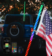 Load image into Gallery viewer, RGB LED Whip Lights with Spring Mount
