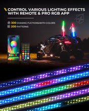 Load image into Gallery viewer, RGB LED Whip Lights with Spring Mount
