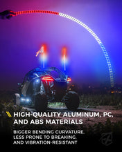 Load image into Gallery viewer, The Spiral Solid Color LED Whip Light with Spring Mount
