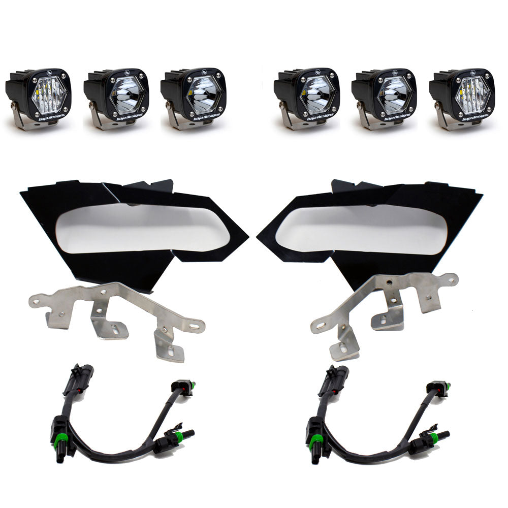 Can-Am S1 Triple LED Headlight Kit - Can-Am 2017-21 Maverick X3